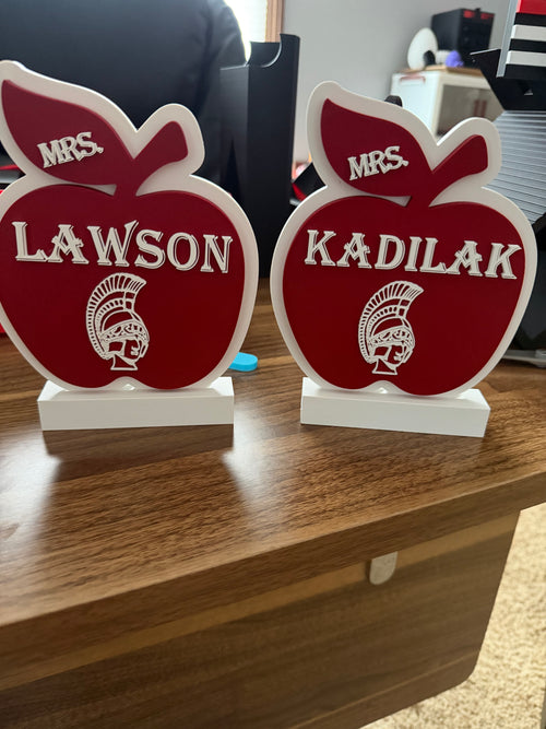 3D Printed Teacher Desk Plate